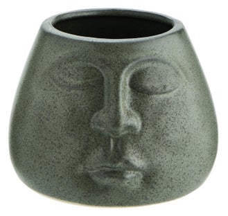 Doniczka z kamionki zielona 8cm – obraz-1