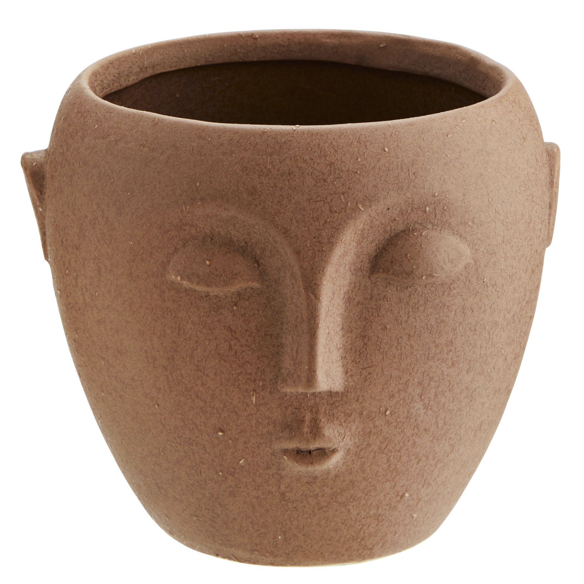Doniczka Face Imprint Ø13x11 cm terakota matowa – obraz-1