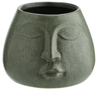 Doniczka z kamionki zielona 10 cm – obraz-1