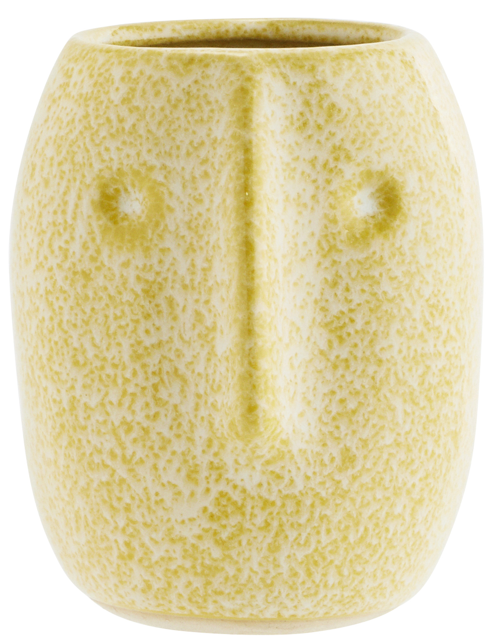 Doniczka z kamionki żółta 10 cm – obraz-1