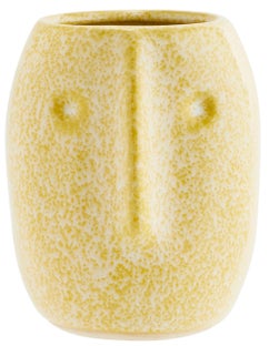 Doniczka z kamionki żółta 10 cm – obraz-1