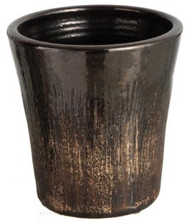 Doniczka ceramiczna złota 15cm – obraz-1