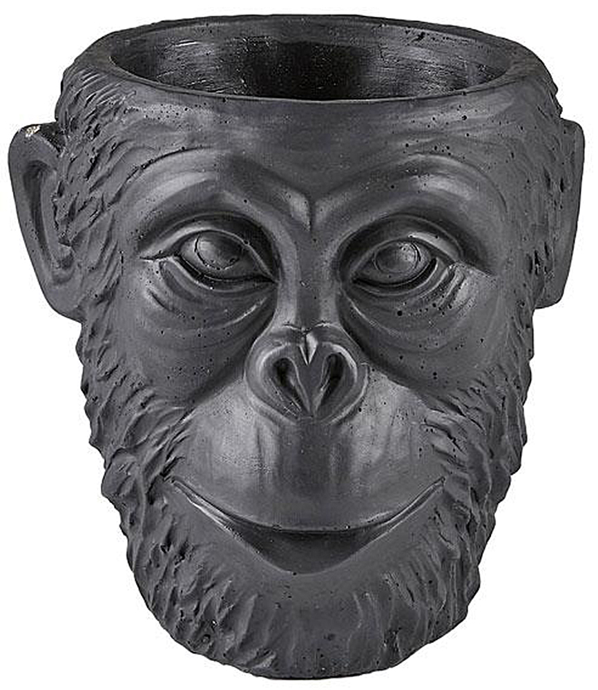 Doniczka Gorilla 19x19 cm czarna – obraz-1