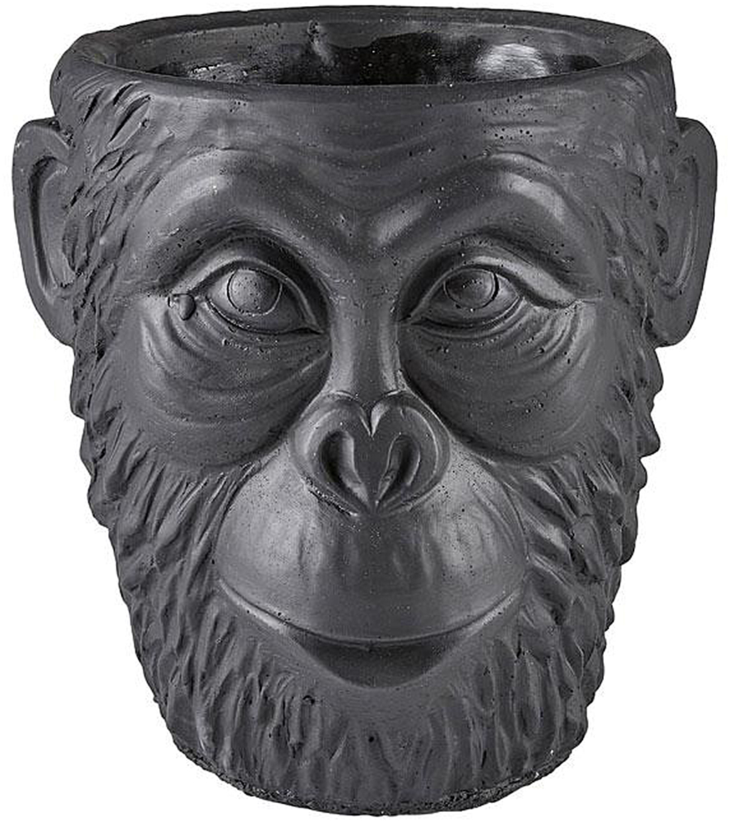 Doniczka Gorilla 22x22 cm czarna – obraz-1