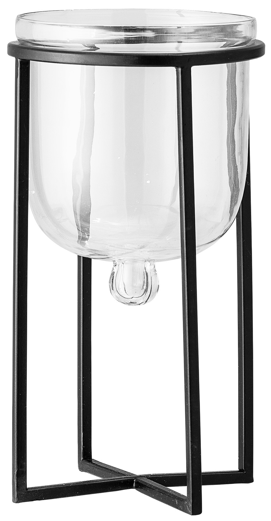 Doniczka szklana transparentna 32cm – obraz-1