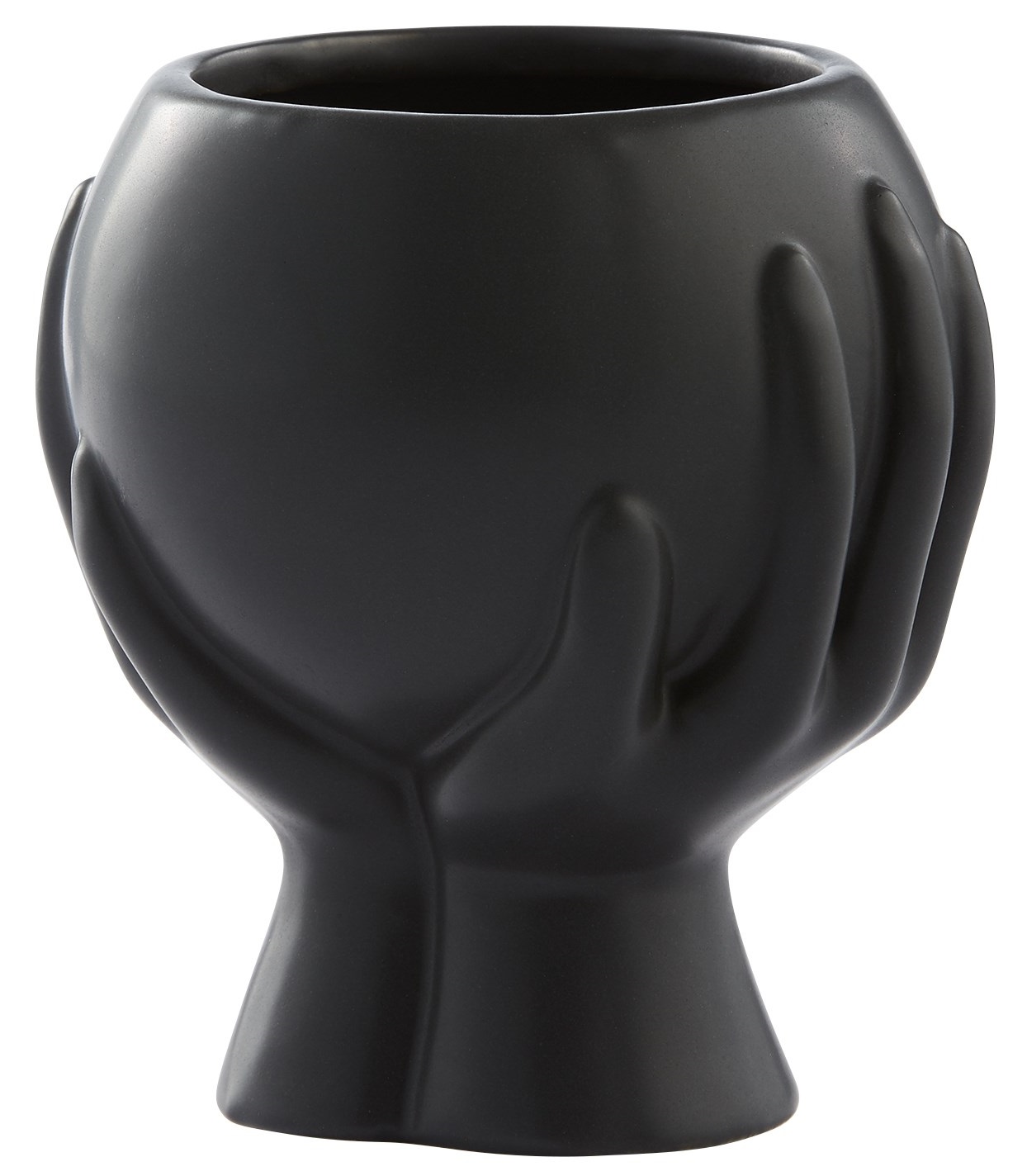 Doniczka Haniya 12x14 cm czarna – obraz-1