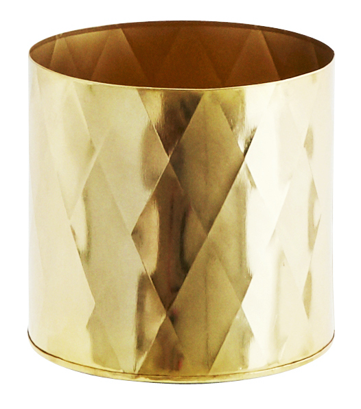 Doniczka Harlequin ∅15x14 cm złota – obraz-1