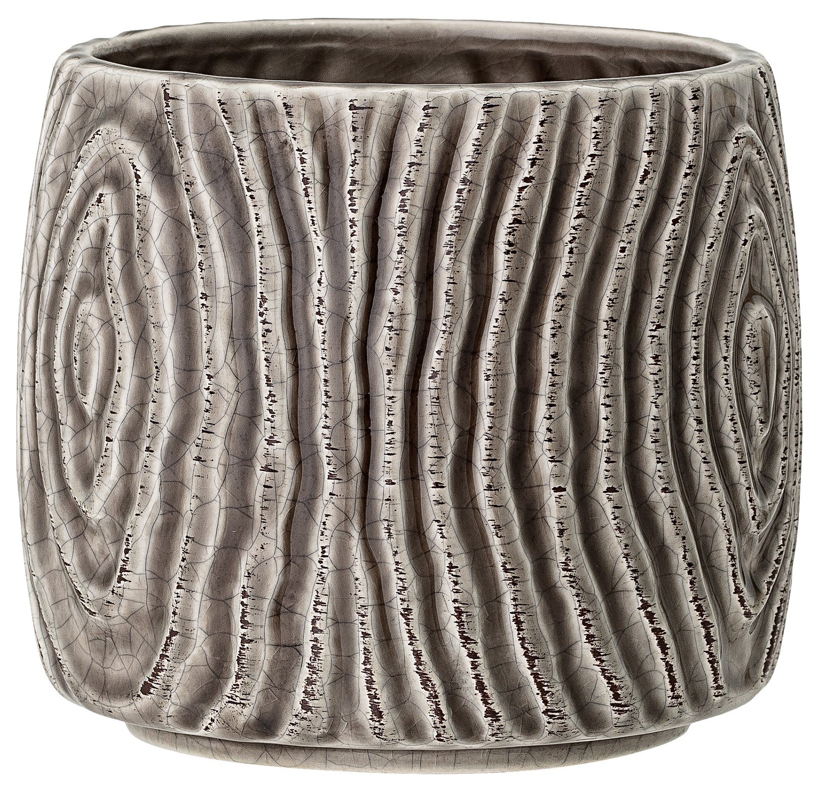 Doniczka Hena Ø14x12cm szara – obraz-1