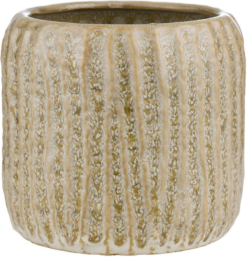 Doniczka Hettie Ø14x13 cm piaskowa – obraz-1