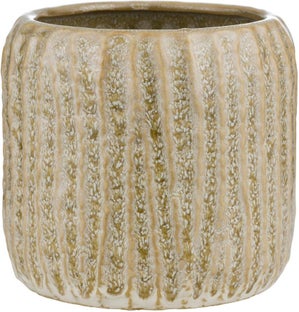 Doniczka Hettie Ø14x13 cm piaskowa – obraz-1
