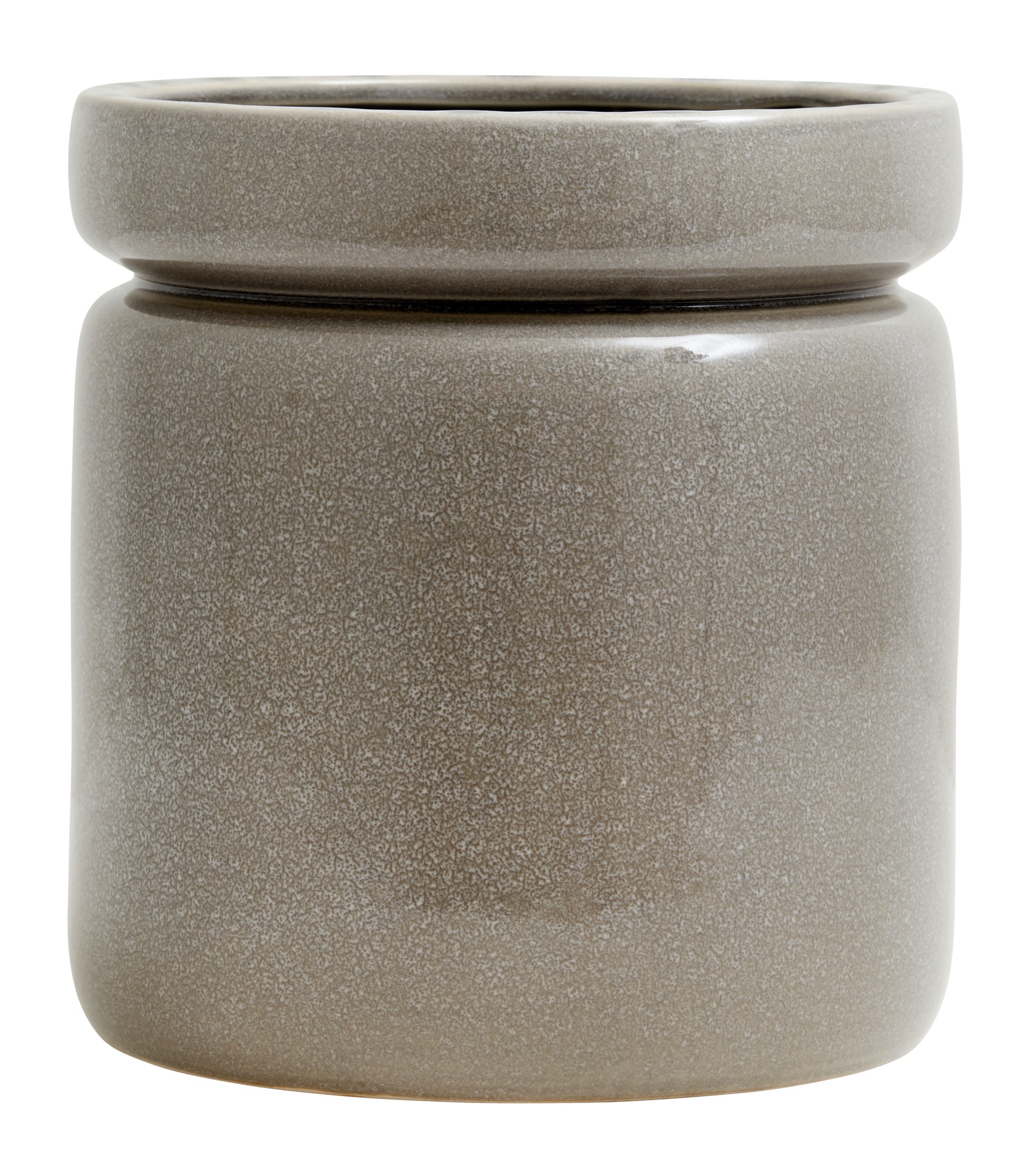 Doniczka ceramiczna brązowa 25x28 cm – obraz-1