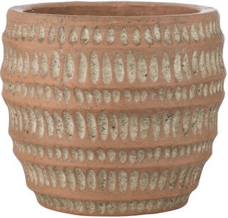 Doniczka ceramiczna pomarańczowa 15x14 cm – obraz-1