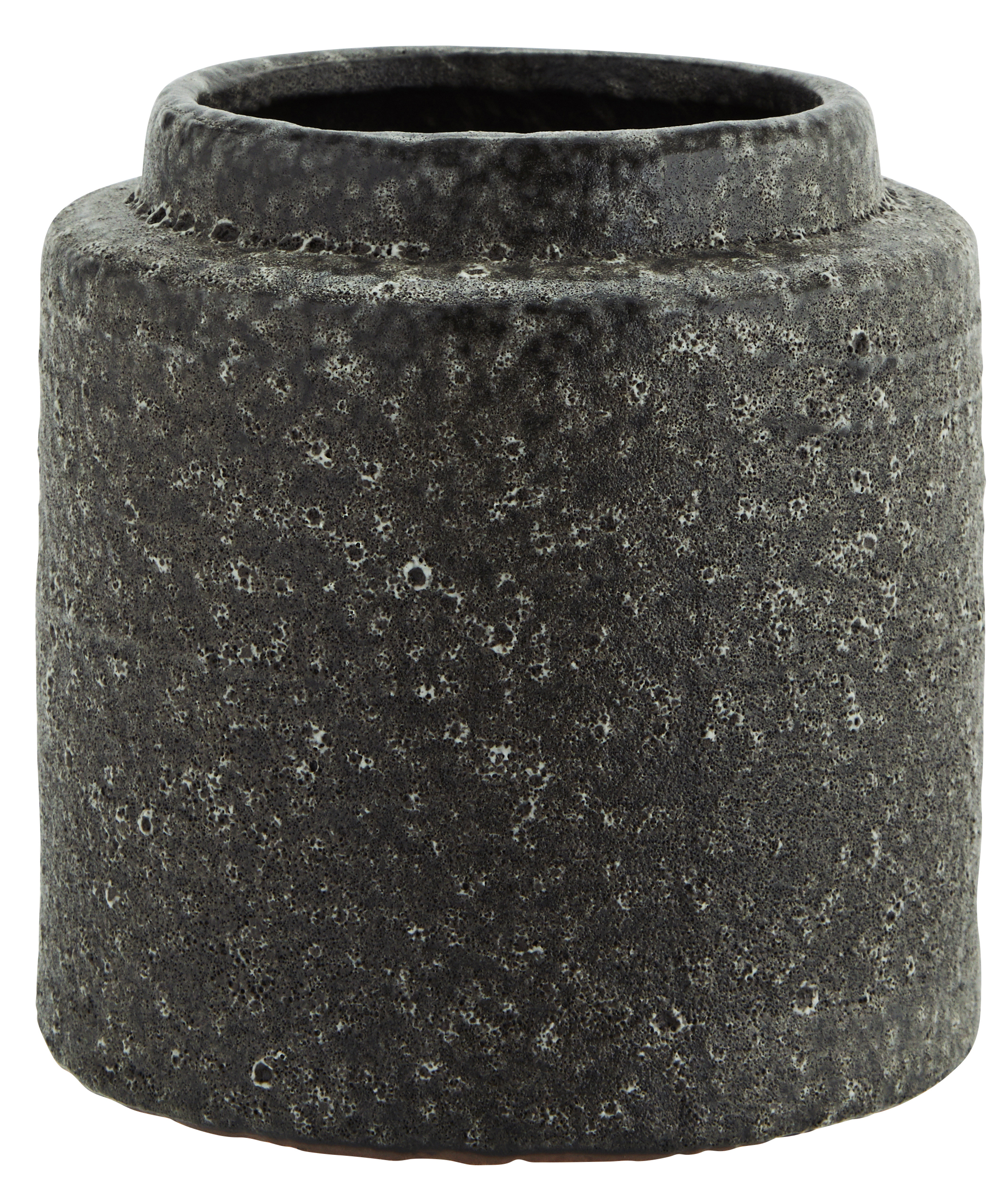 Doniczka z kamionki grafitowy 16x16 cm – obraz-1