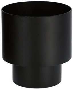 Osłonka doniczki metalowa czarna 28x31 cm – obraz-1