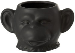 Doniczka ceramiczna czarna 19x12cm – obraz-1