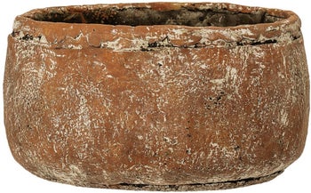 Doniczka Oldie Ø20x11 cm czerwona postarzana – obraz-1