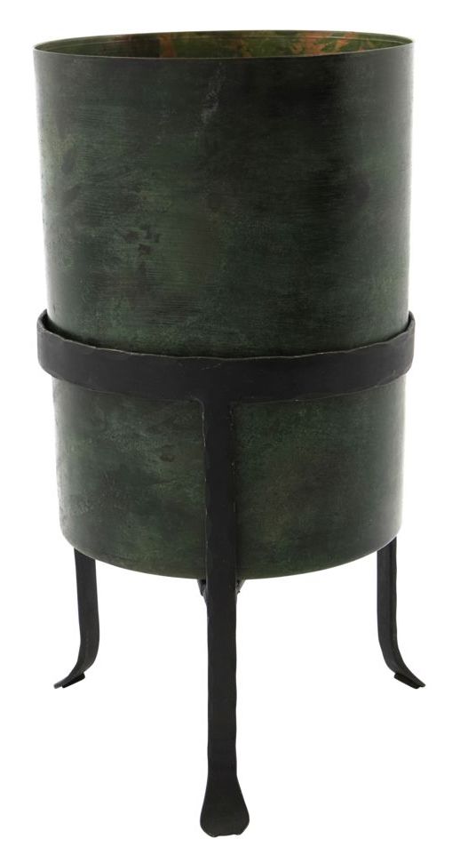 Doniczka Orga ∅15x35 cm zielona – obraz-1