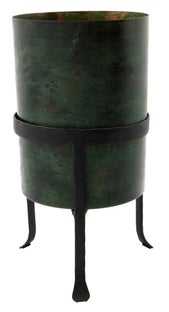 Doniczka Orga ∅15x35 cm zielona – obraz-1