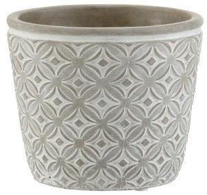 Doniczka Oriental Ø15x13 cm szara – obraz-1