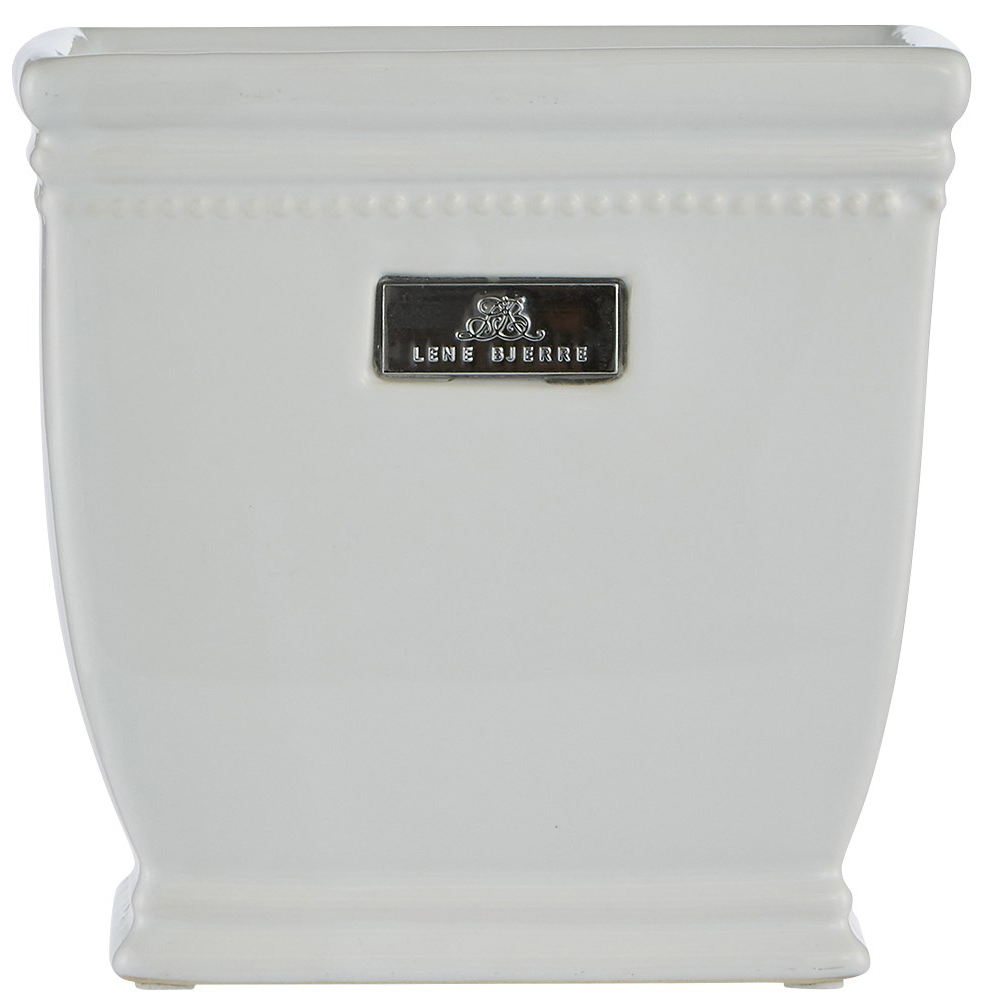 Doniczka Portilia 16x16 cm biała – obraz-1