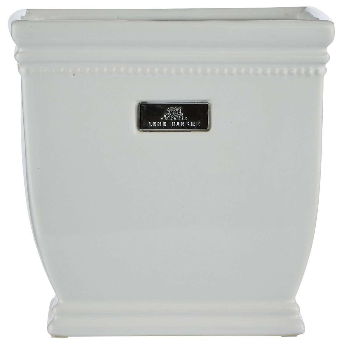 Doniczka Portilia 19x19 cm biała – obraz-1