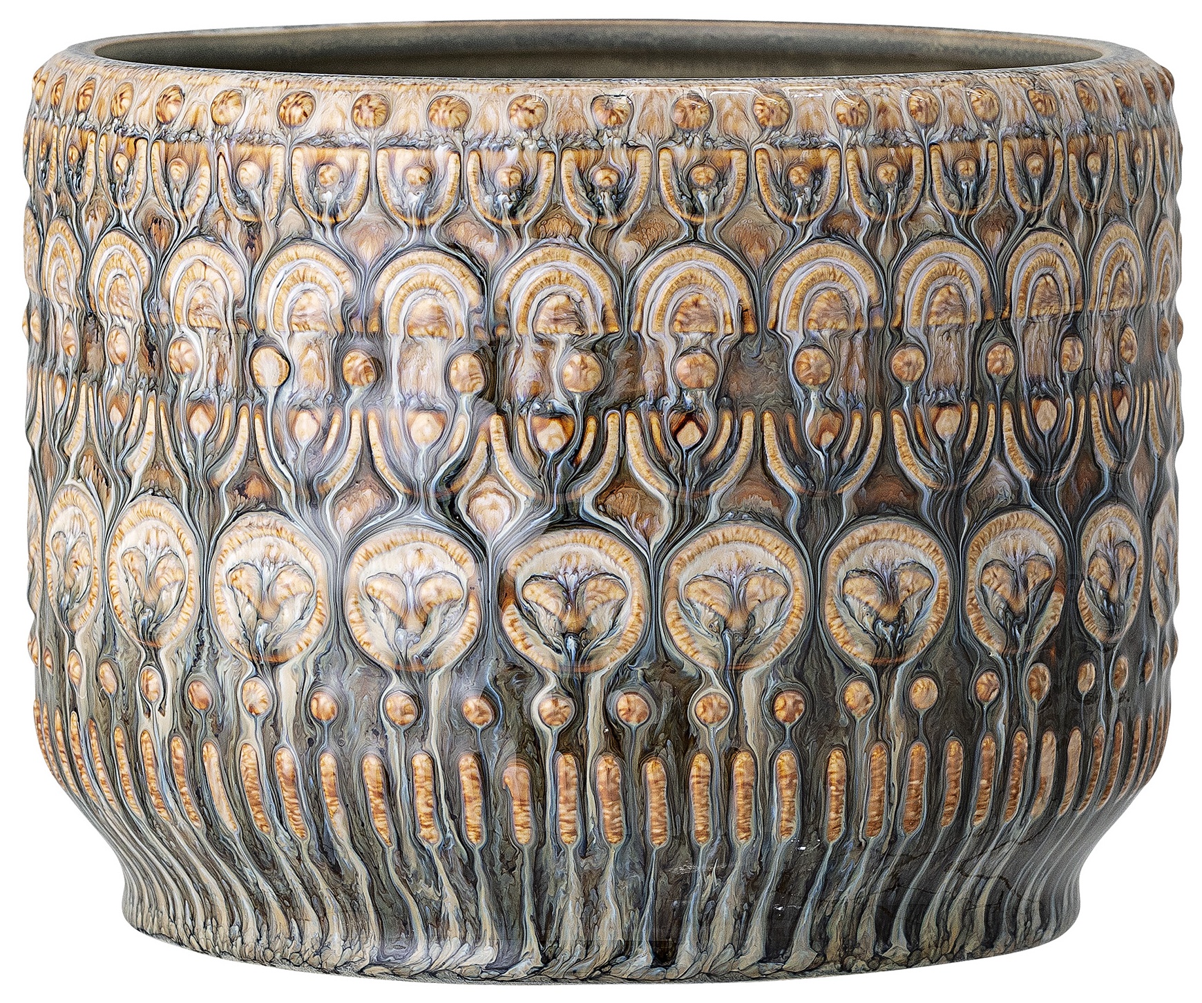 Doniczka ceramiczna kolorowa 20x15 cm – obraz-1