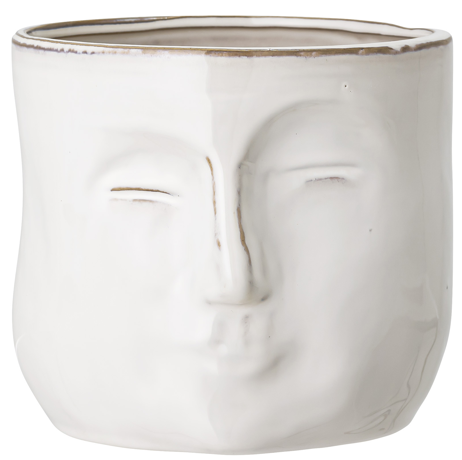 Doniczka ceramiczna biała 18x16cm – obraz-1