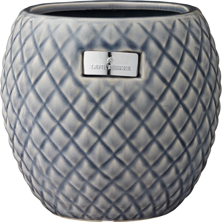 Doniczka Rosabelle Ø15x15 cm szaroniebieska – obraz-1