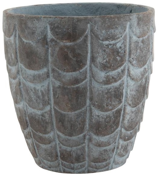 Doniczka Scales Ø39x39 cm szaro-niebieska – obraz-1