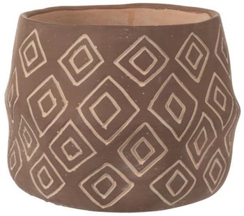 Doniczka brązowa 20x16 cm – obraz-1