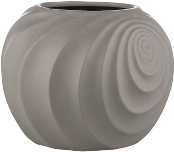 Doniczka ceramiczna szara 21x18 cm – obraz-1