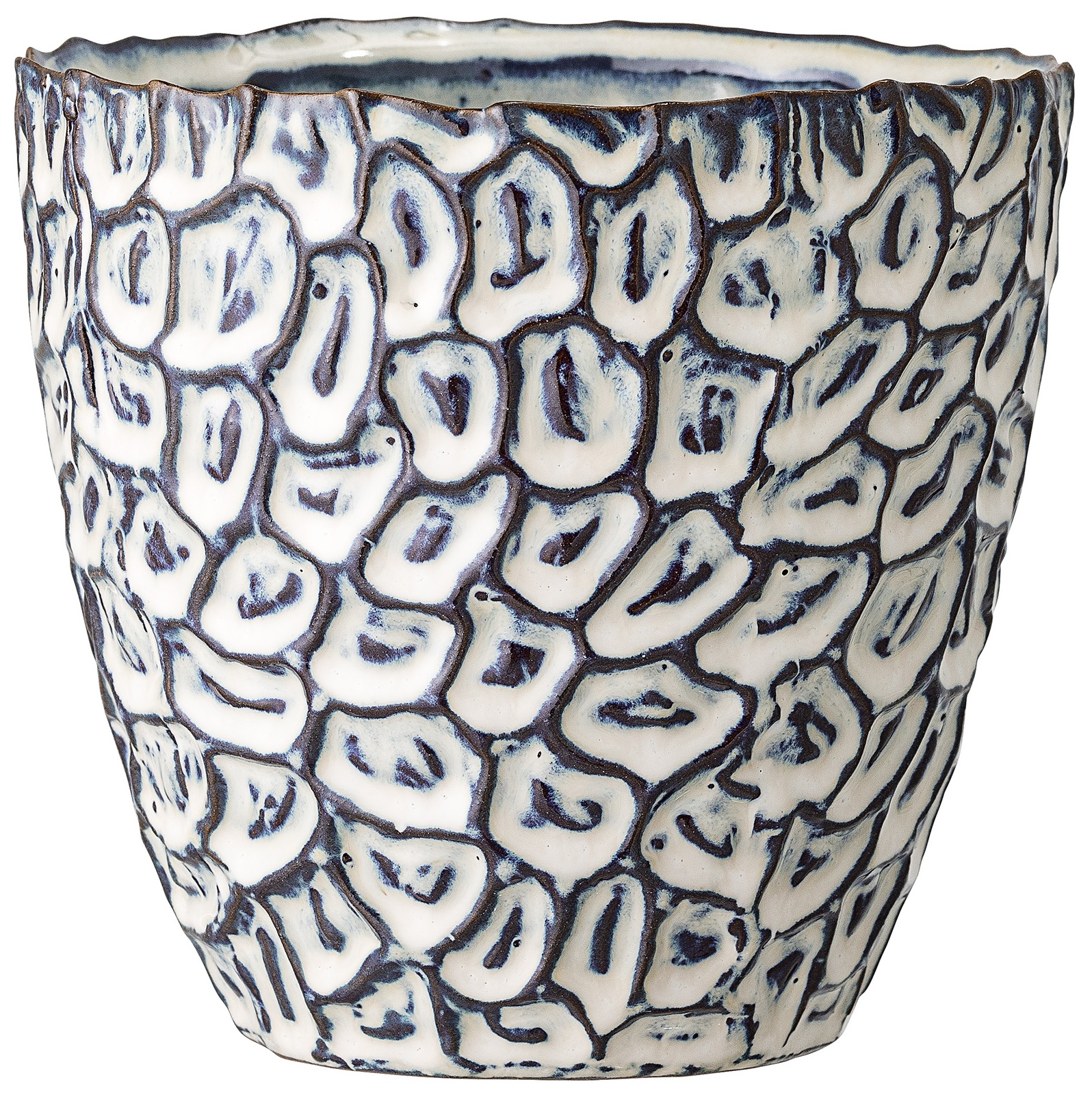 Doniczka Trumone Ø14x14 cm niebiesko-biała – obraz-1