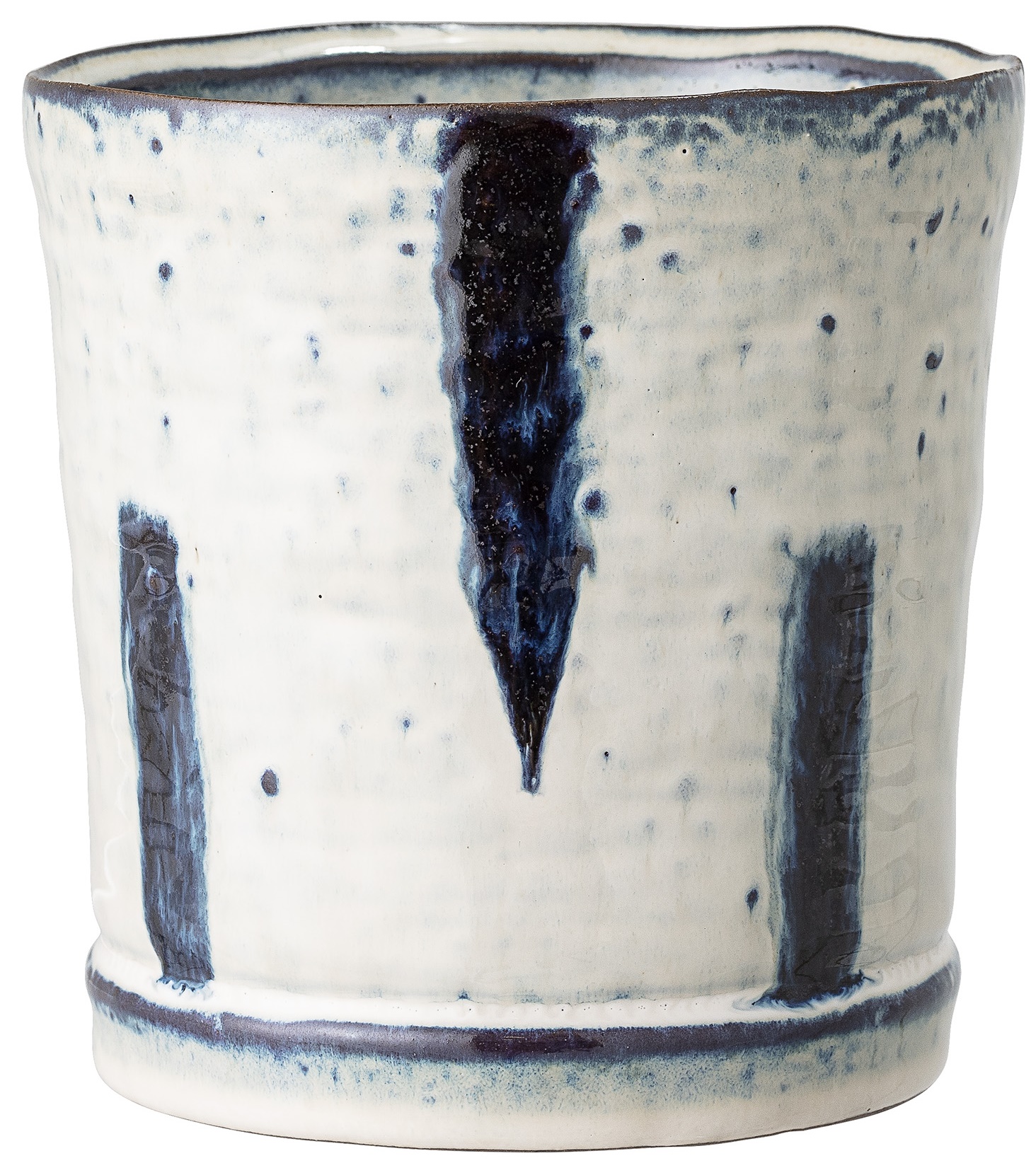 Doniczka Ulostamo Ø13x14 cm biało-niebieska – obraz-1