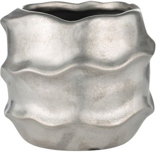 Doniczka Vinera Ø12x10 cm srebrna – obraz-1