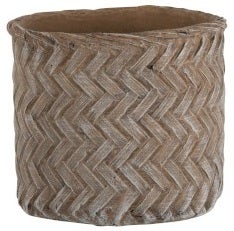 Doniczka betonowa brązowa 20x20 cm – obraz-1