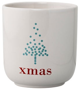 Doniczka Xmas Ø10x11 cm biała – obraz-1