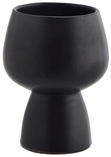 Doniczka Yarnalis Ø9x12 cm czarna – obraz-1