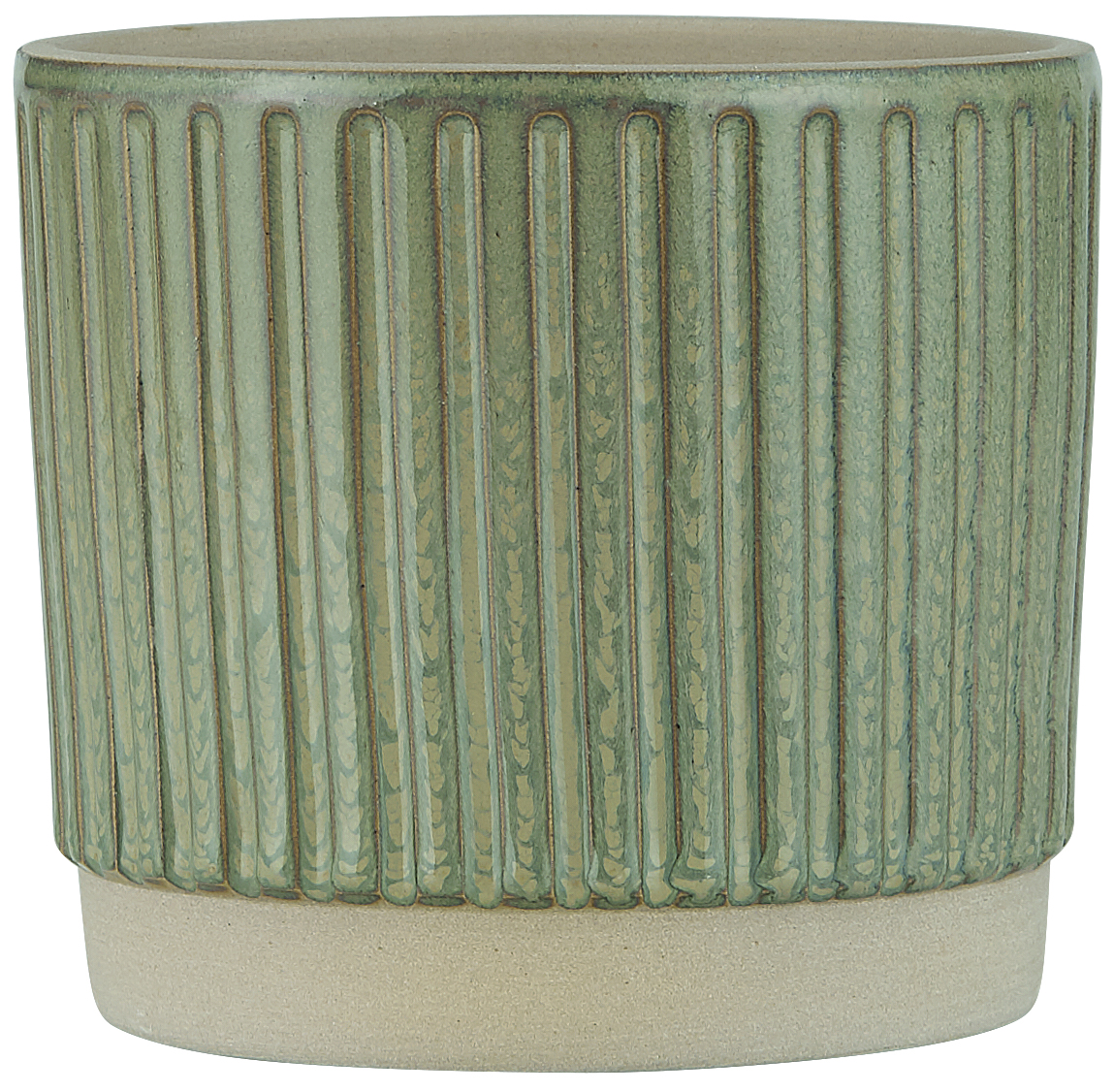 Doniczka Zilia Ø11x11 cm brudna zieleń – obraz-1