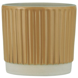 Doniczka Zilia Ø11x11 cm musztardowa – obraz-1