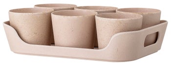 Doniczki Brook (6-set) beżowe – obraz-1