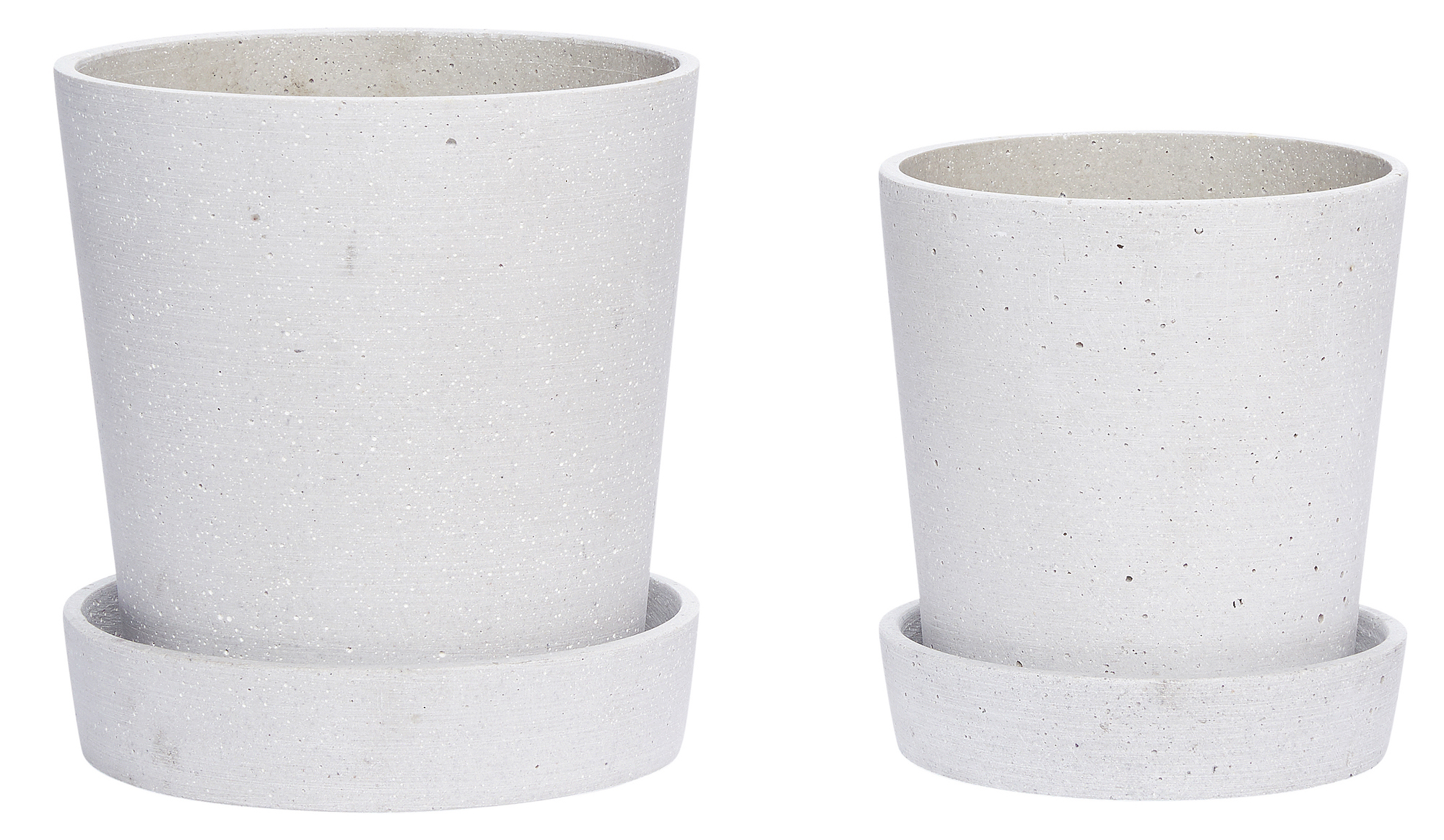 Doniczki 2-set szare – obraz-1