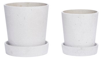 Doniczki 2-set szare – obraz-1