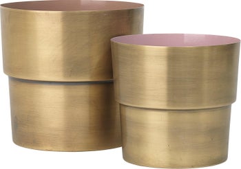 Doniczki Orangeri mosiężne (2-set) – obraz-1