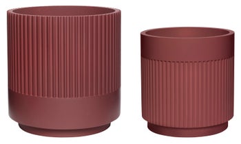 Doniczki 2-set czerwone – obraz-1