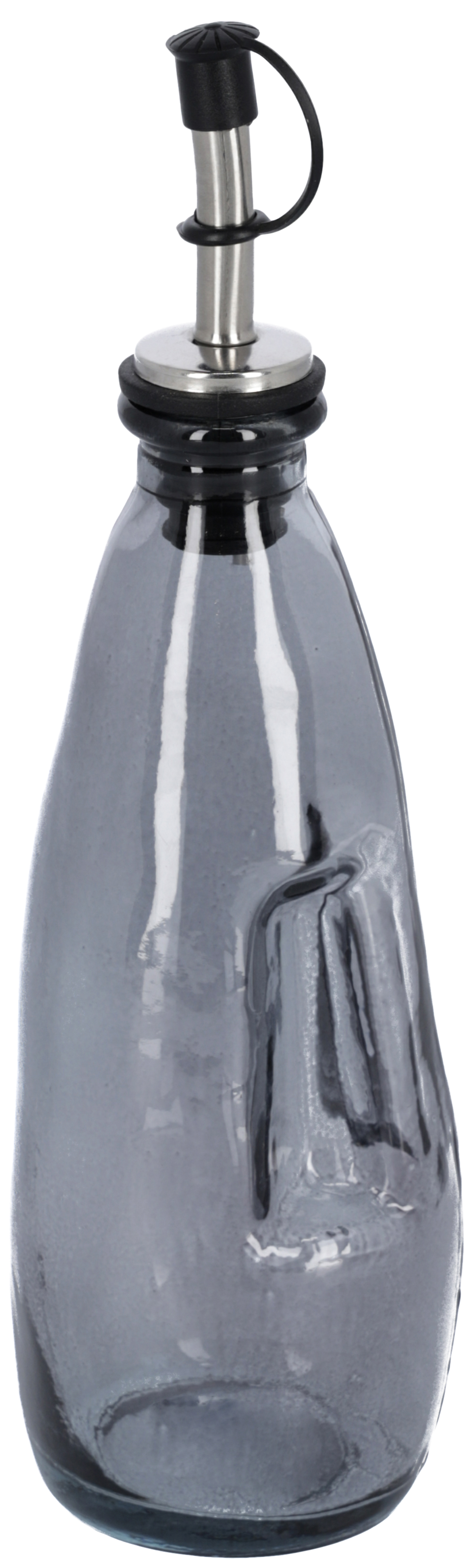 Karafka na oliwę i ocet szklana niebieska – obraz-1