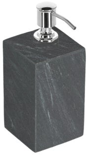 Dozownik mydła metalowy grafitowy 8x8 cm – obraz-1