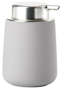 Dozownik na mydło porcelanowy szary 250 ml Outlet – obraz-1