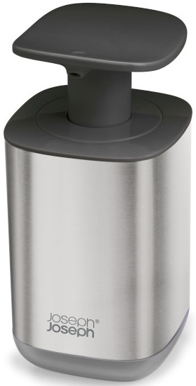 Dozownik na mydło z pompką srebrny 350 ml – obraz-1