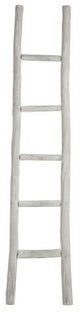 Drabina dekoracyjna 180cm drewniana biała – obraz-1
