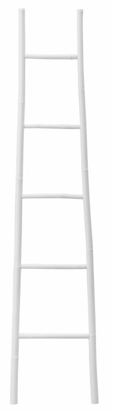 Drabina dekoracyjna ogrodowa Mandisa 170 cm biała – obraz-1